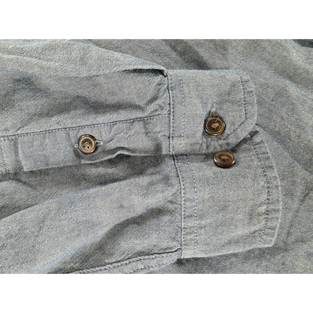 Carhartt 2XL Triple Stitch Loose Fit Chambray Button Up Shirt Casual Heavy Duty - Picture 5 of 10